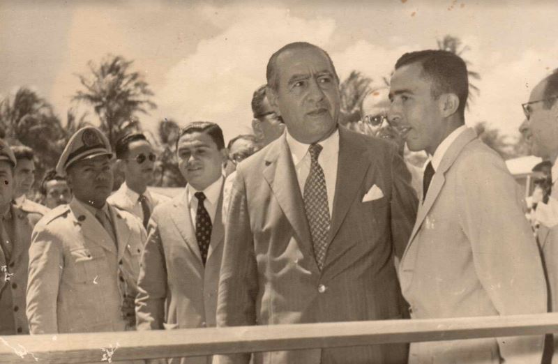 Em 1958, com Leandro Maciel e o engenheiro Paulo Barreto de Menezes