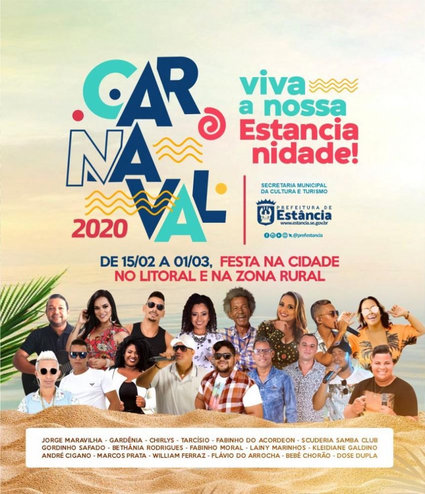 Diversão e cultura marcam a programação do Carnaval da Estancianidade 2020