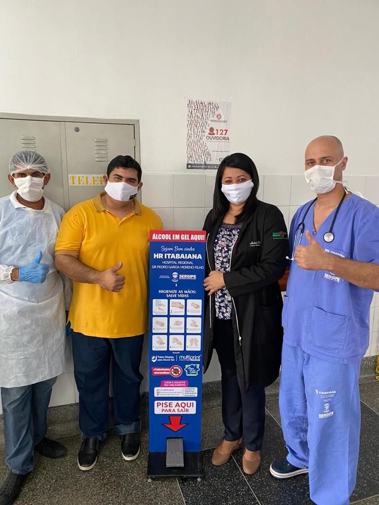 Hospital Regional de Itabaiana disponibiliza Toten para dispensação de álcool em gel