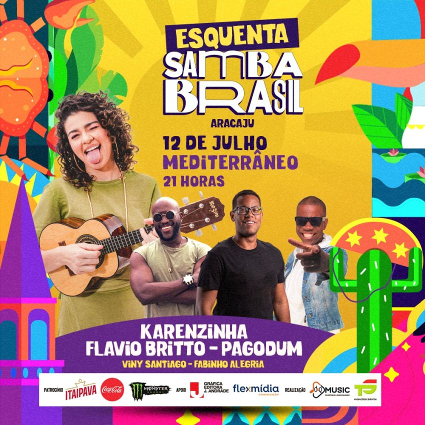 Karenzinha e Nata do Samba vão fazer Esquenta do Samba Brasil em Aracaju